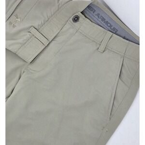 Under Armour Mens 36 X 30 Tan Brown UA Drive Taper, Water Resistant Golf Pants